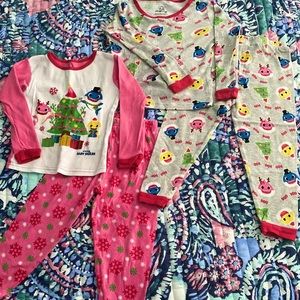 Toddler Baby Shark Christmas Pajama Set
